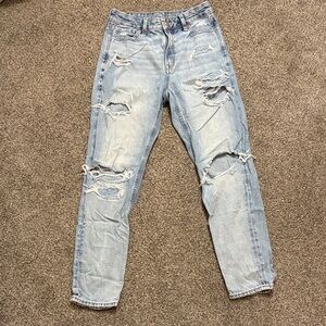 American Eagle Outfitters Faded Denim Mom Jeans